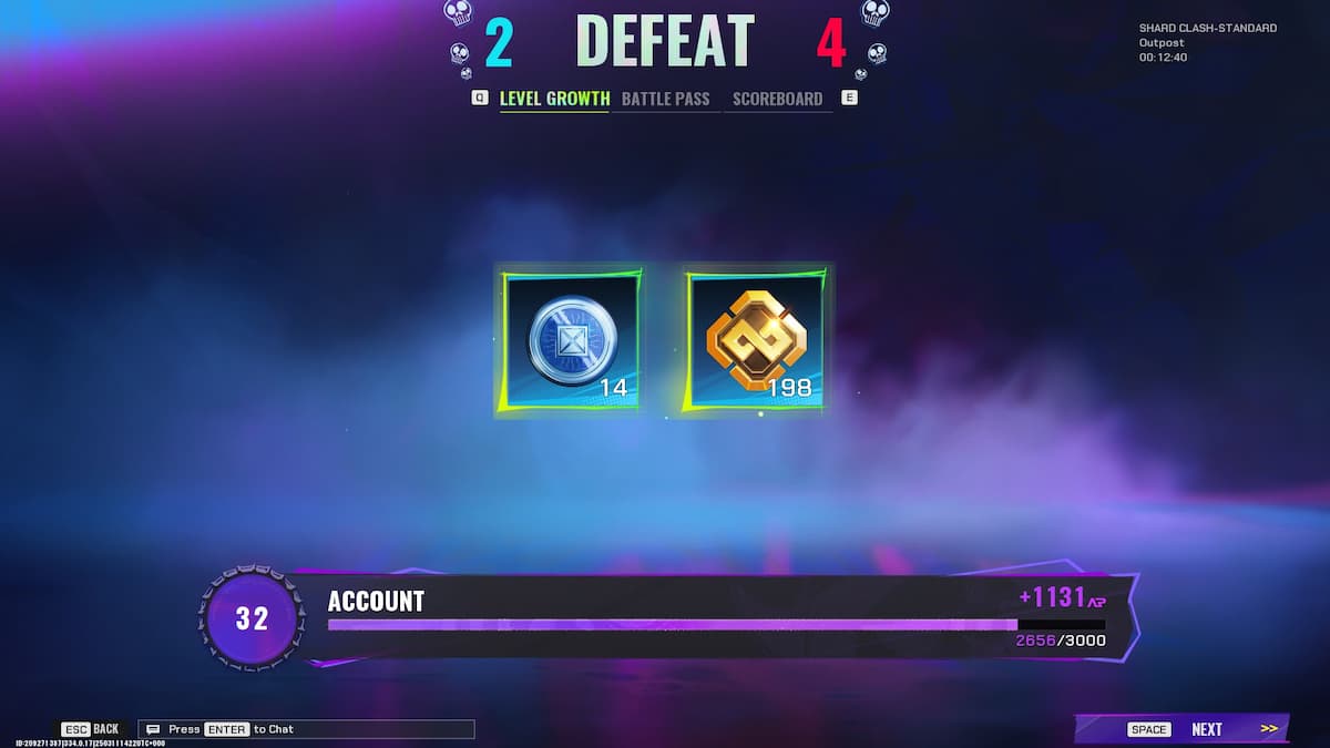 Post-match rewards in FragPunk