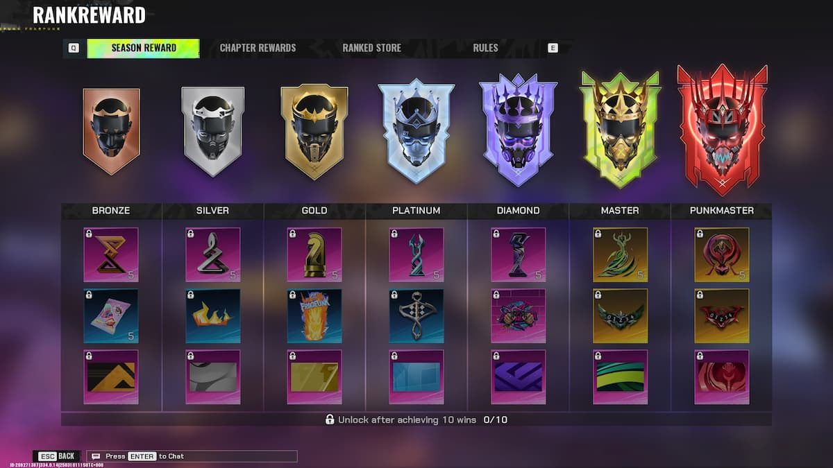 Rank rewards in FragPunk