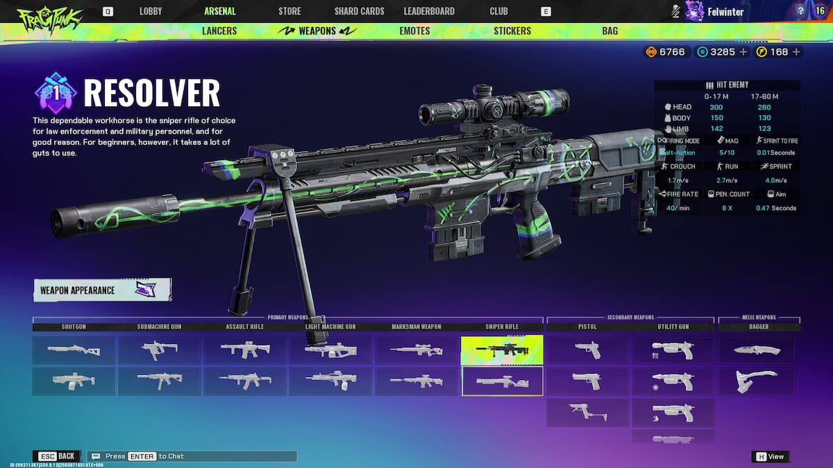 Resolver weapon in FragPunk Arsenal