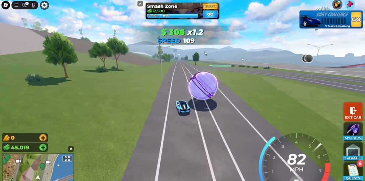 push the ball up the hill to get the drive quest mega token