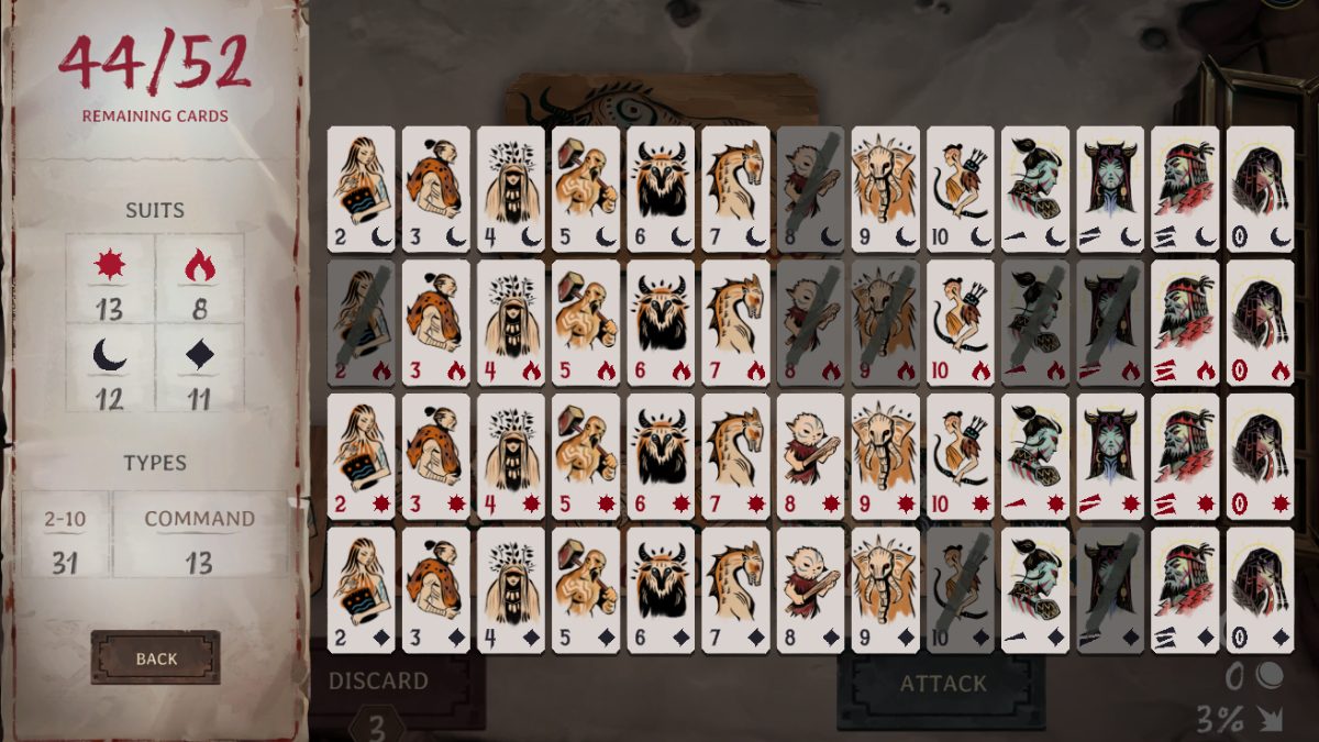 League of Legends Demon's Hand minigame deck overview with 52 cards total