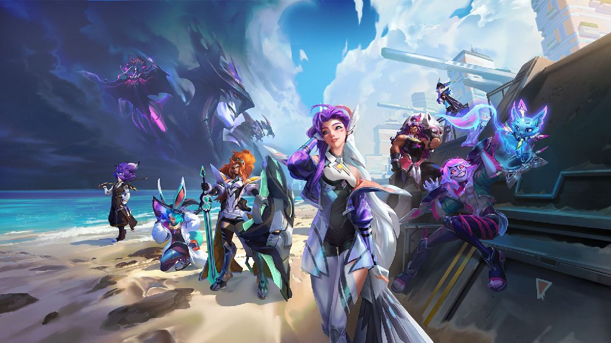League of Legends Anima Squad units assembled showing seraphine, sylas, yuumi, illaoi, leona, aurora for TFT anima squad trait