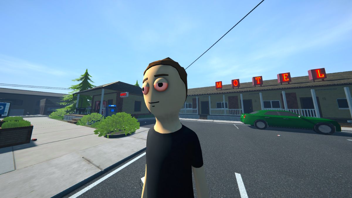 A player next to the Motel in Schedule 1.