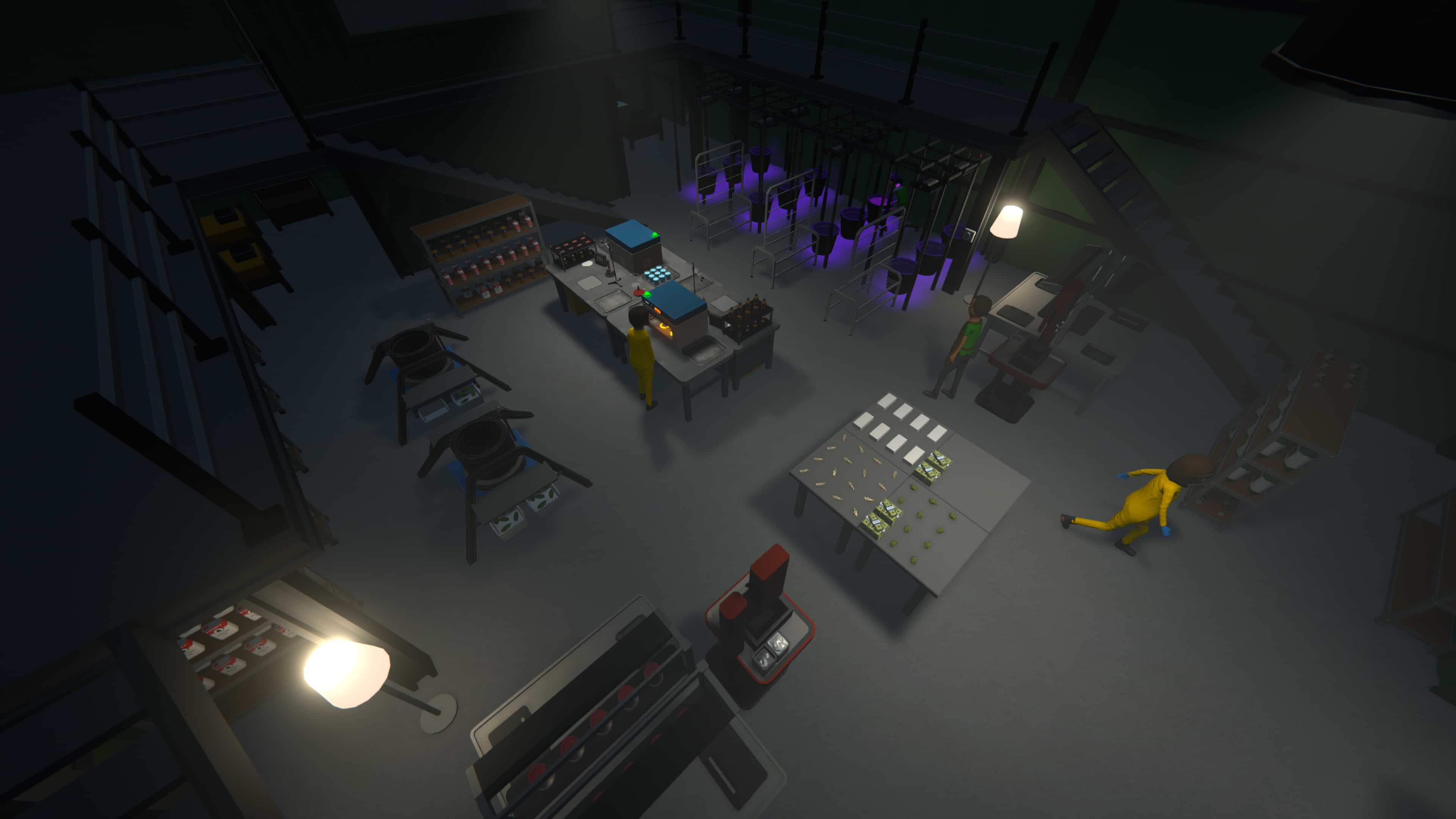 In-game image of a facility where drugs are made in Schedule 1.
