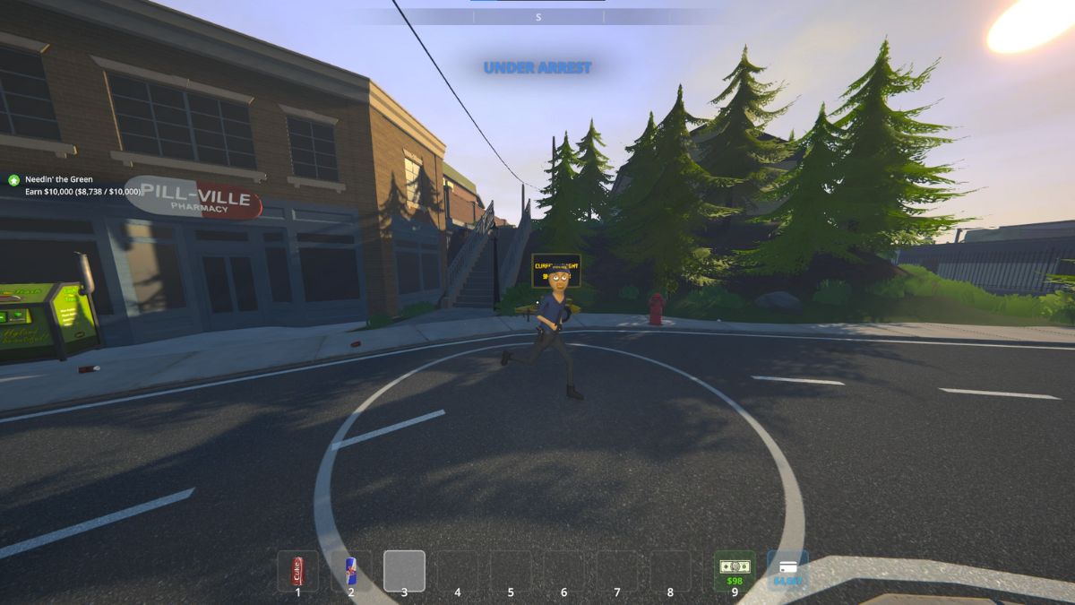 A cop chasing a player in Schedule 1.