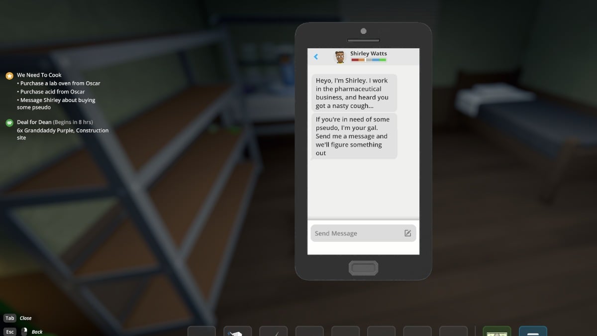 Schedule 1 text message from pseudo supplier