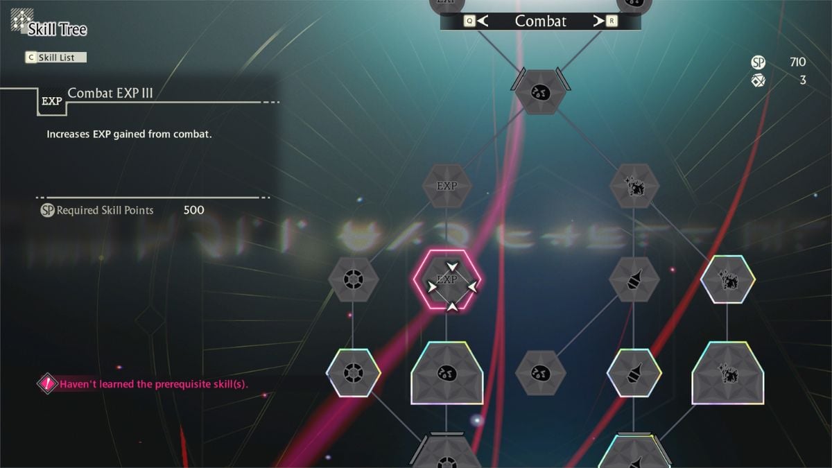 Atelier Yumia experience gain ability in the skill tree screenshot.