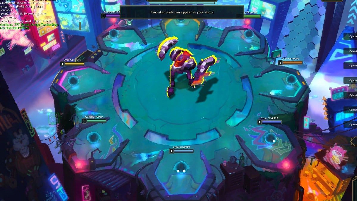 Teamfight Tactics set 14 hacked encounter with super minion for two-star shop