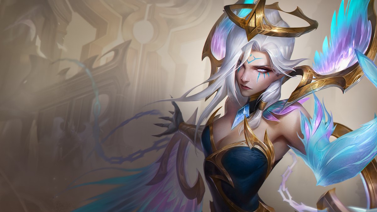 Teamfight Tactics Set 14 divine Morgana skin for divinicorp trait