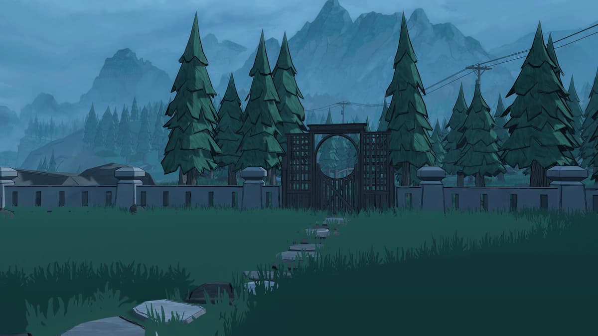 Blue Prince: Outside of the manor