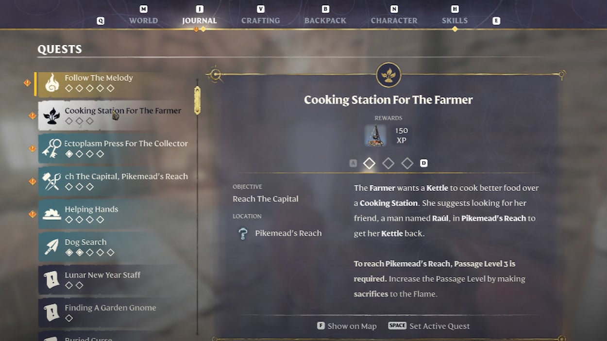 Image showing the quest details in Enshrouded.