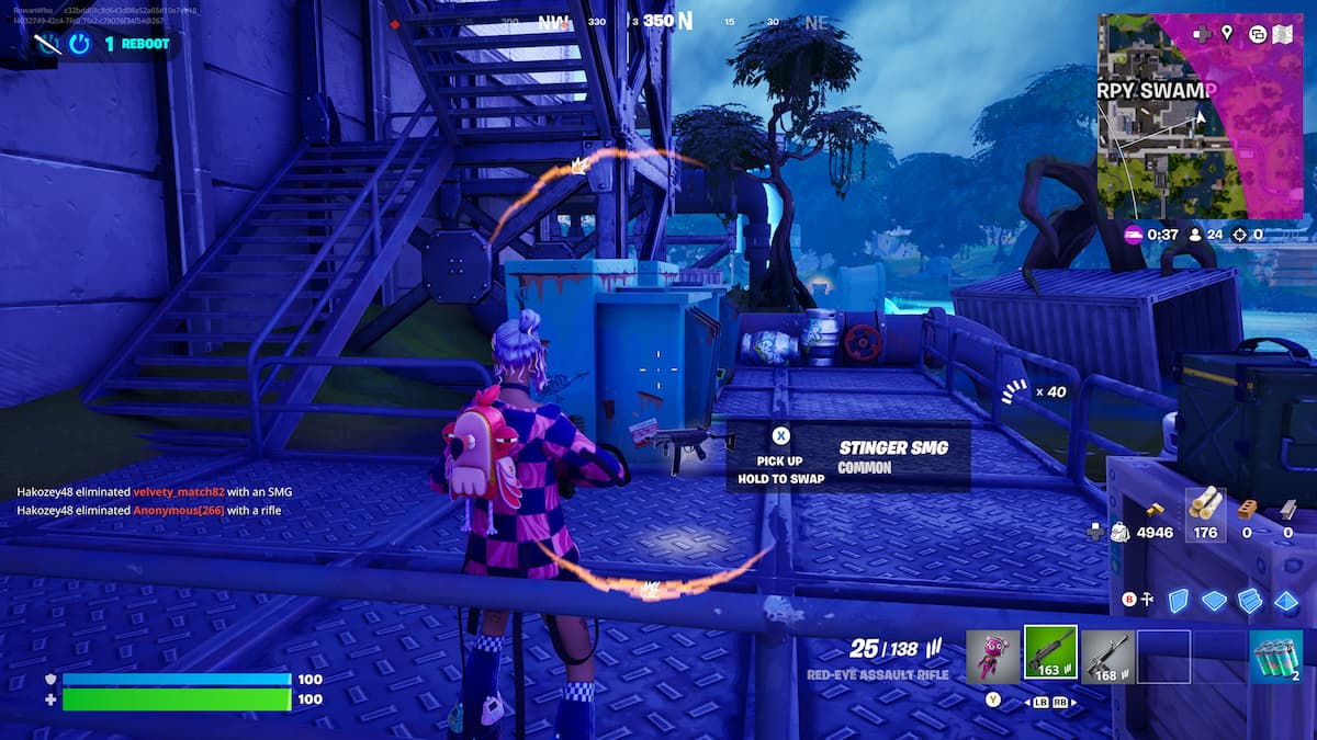 Character with an SMG