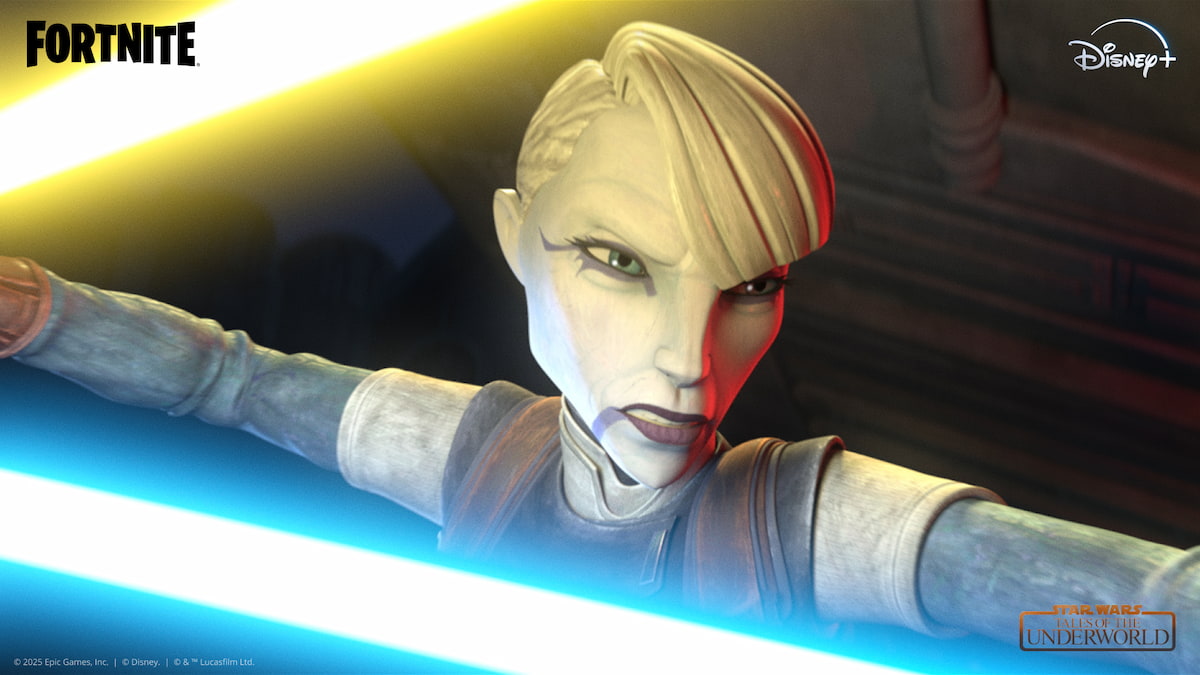 Picture showing Asajj Ventress in Star Wars Tales of the Underworld in Fortnite.