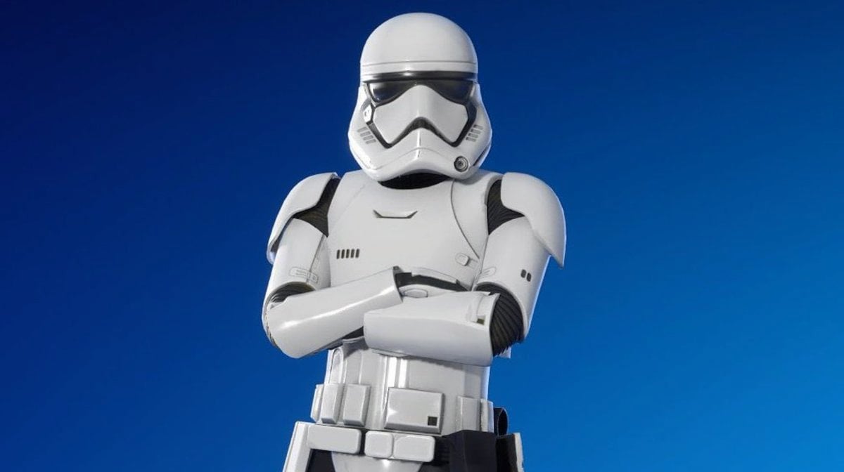 Image showing the Stormtrooper skin in Fortnite.