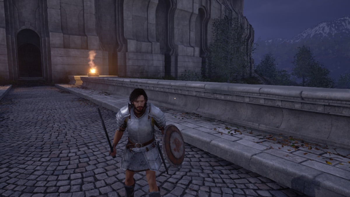 Picture showing a player wearing armor and weapons fixed in Oblivion Remastered.