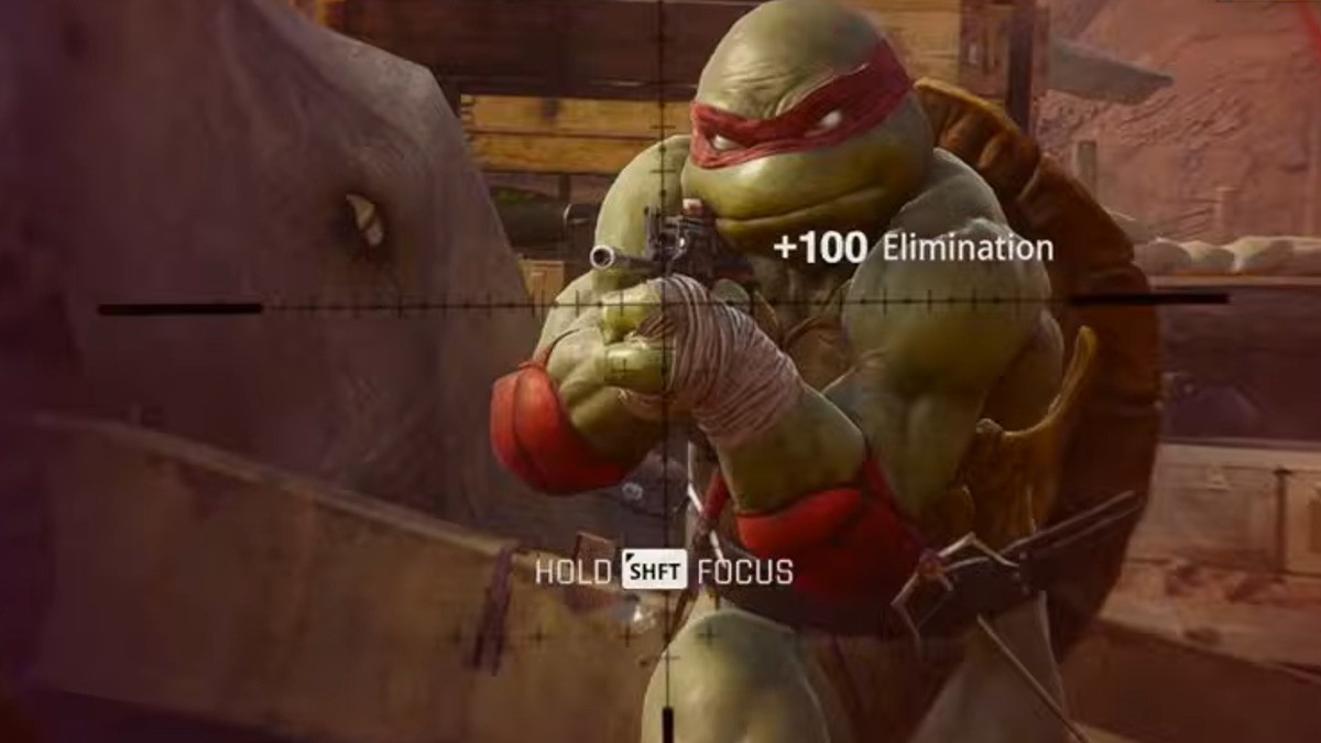 Call of Duty Black Ops 6 HDR scope in on teenage mutant ninja turtle for kill