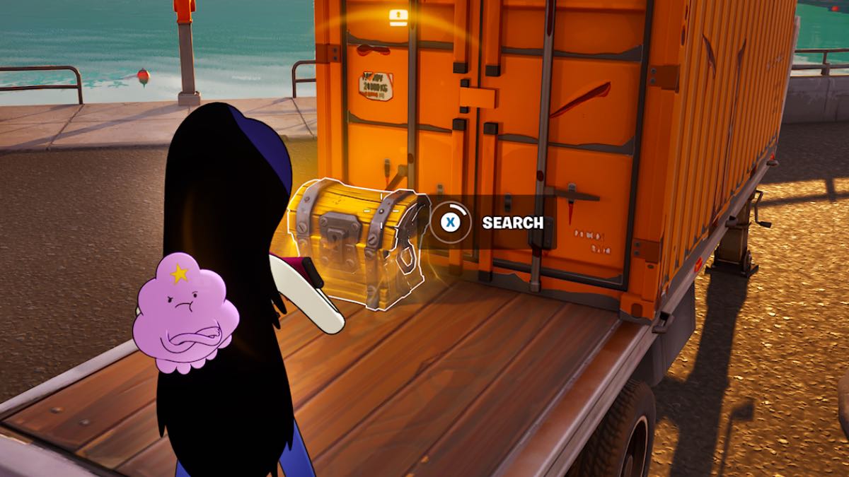 character opens a chest in fortnite