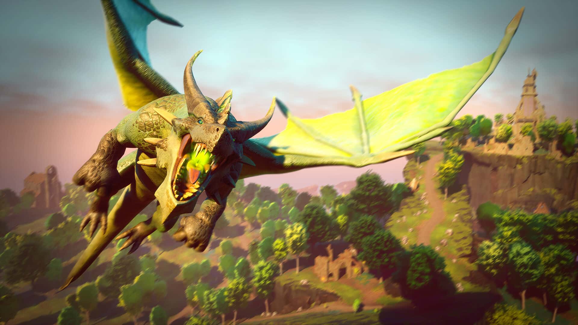 Picture showing Velgar flying in RuneScape Dragonwilds.