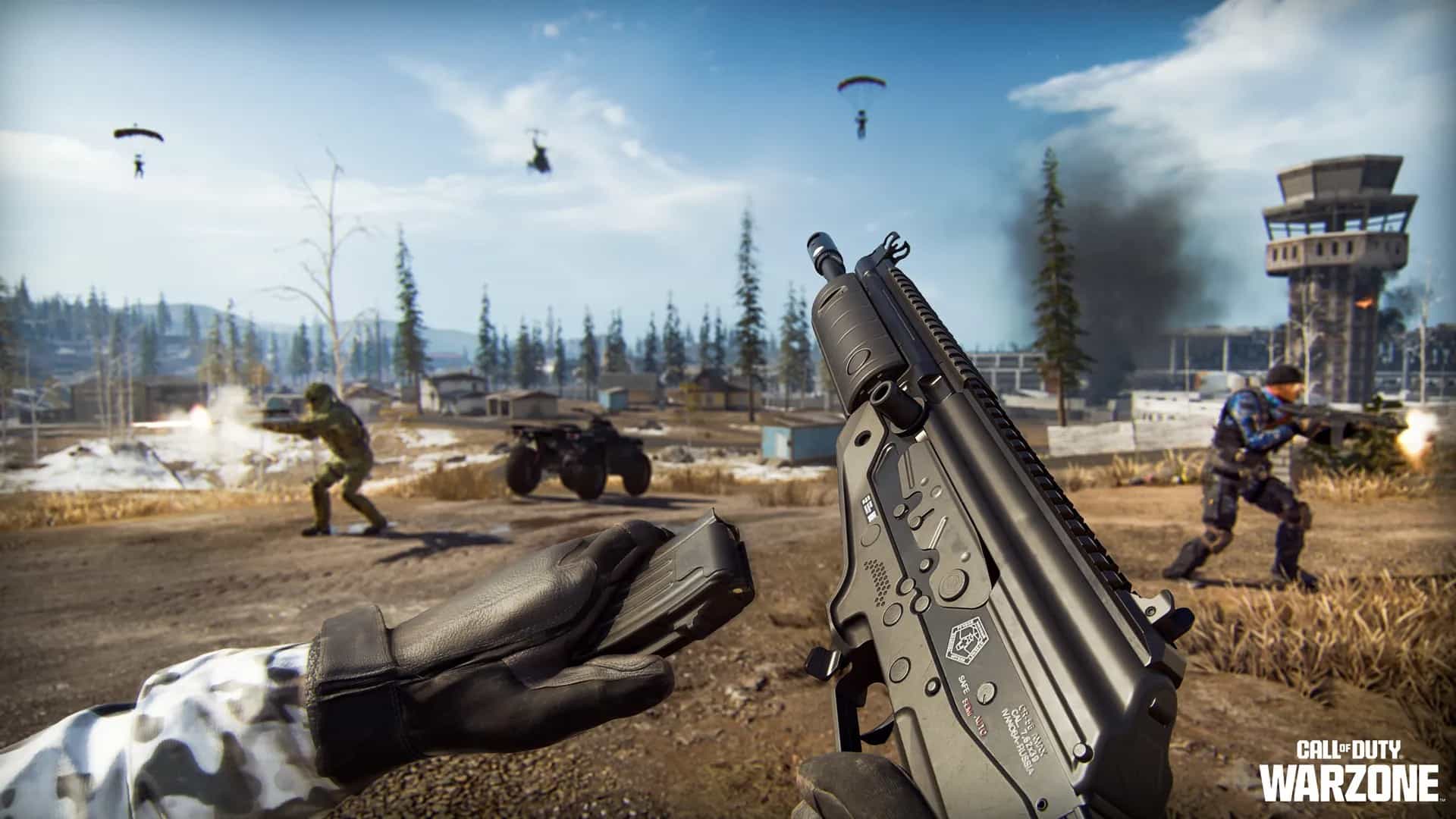 in-game image featuring the cr-56 amax in warzone.