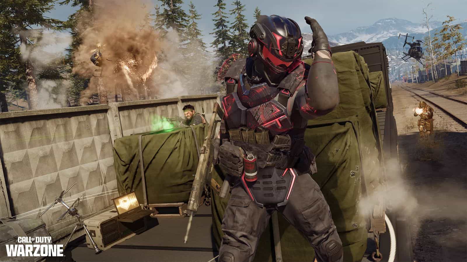 Operators fighting on the moving train on Verdansk in Warzone. Significant weapon buffs and nerfs are coming to Season 3 Reloaded patch.