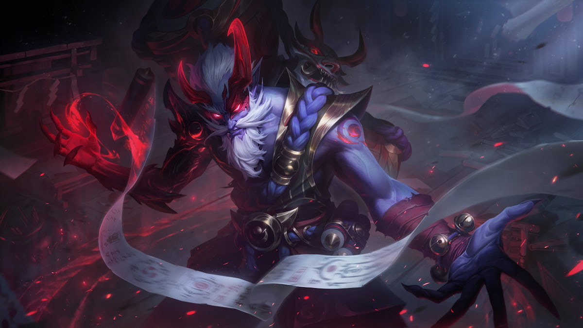 Picture showing the Blood Moon Ryze skin in League of Legends.