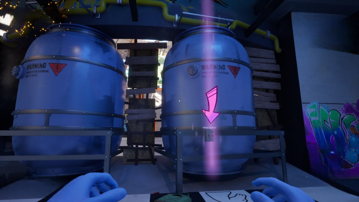 Picture showing the broken switch in Cash Cleaner Simulator.