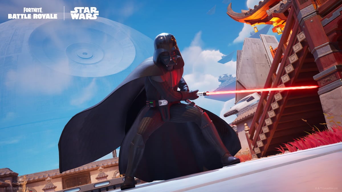 Picture showing Darth Vader NPC in Fortnite.