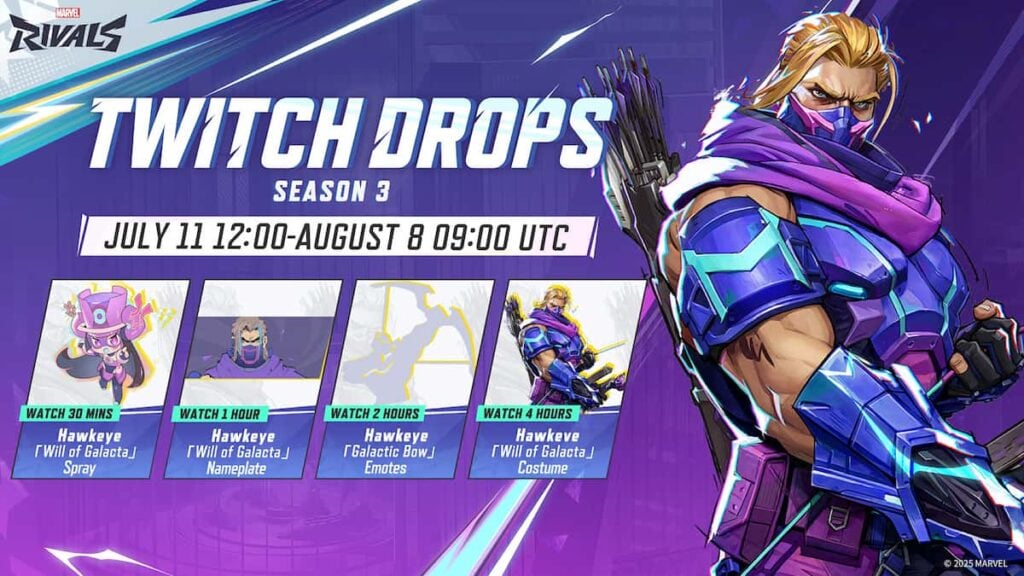 Picture showing all the Hawkeye drops in the art.