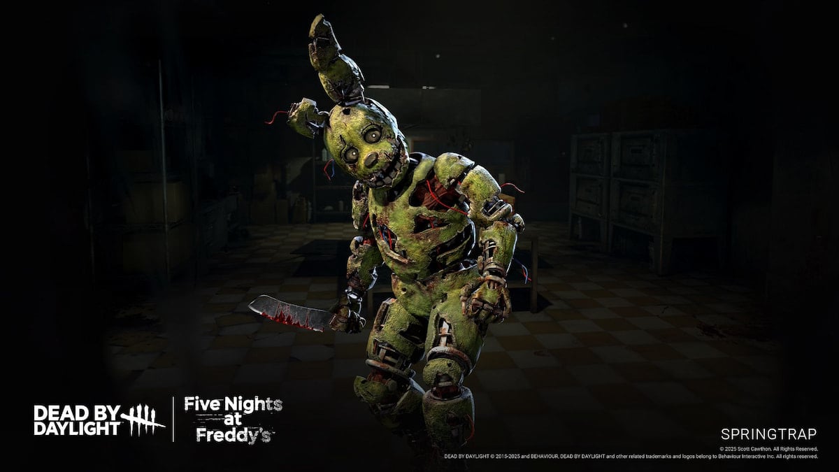 Picture showing Springtrap character in Dead by Daylight.