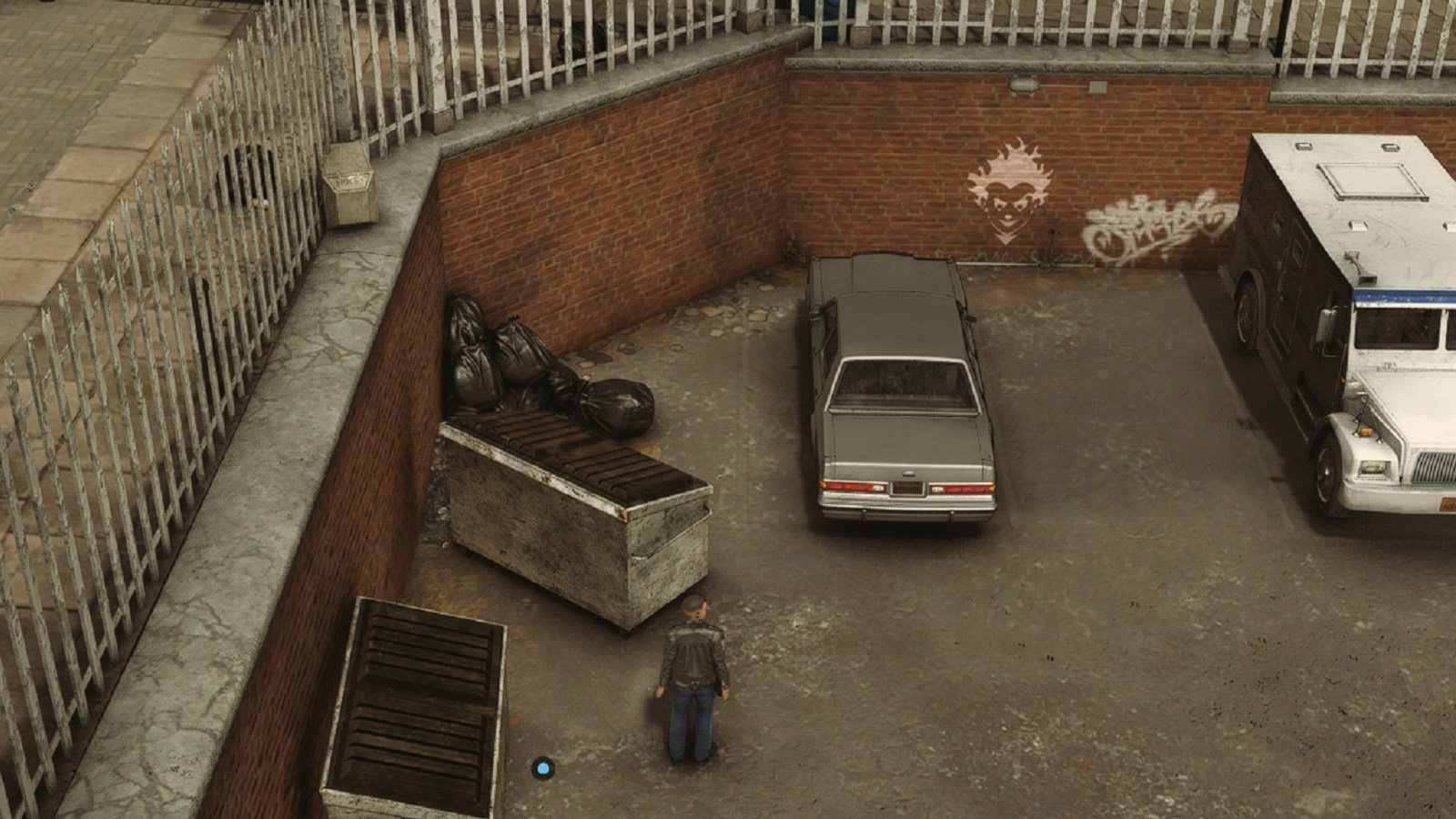 in-game screenshot featuring the location of an artifact in The Precinct.