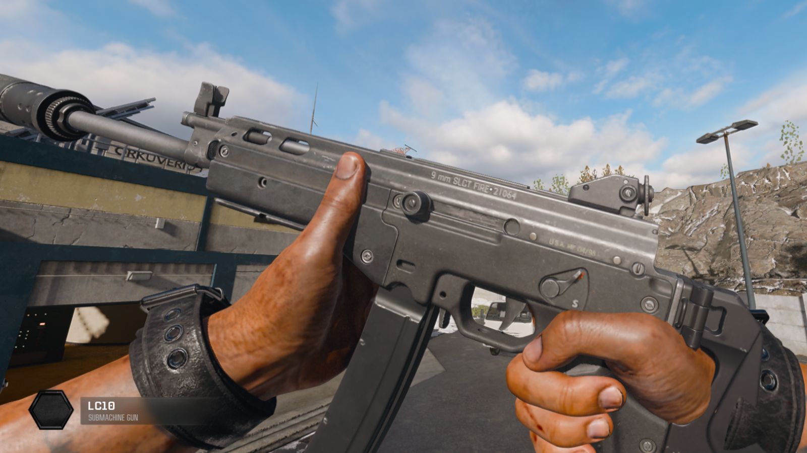 Inspecting the LC10 SMG on Shutdown map in Black Ops 6.