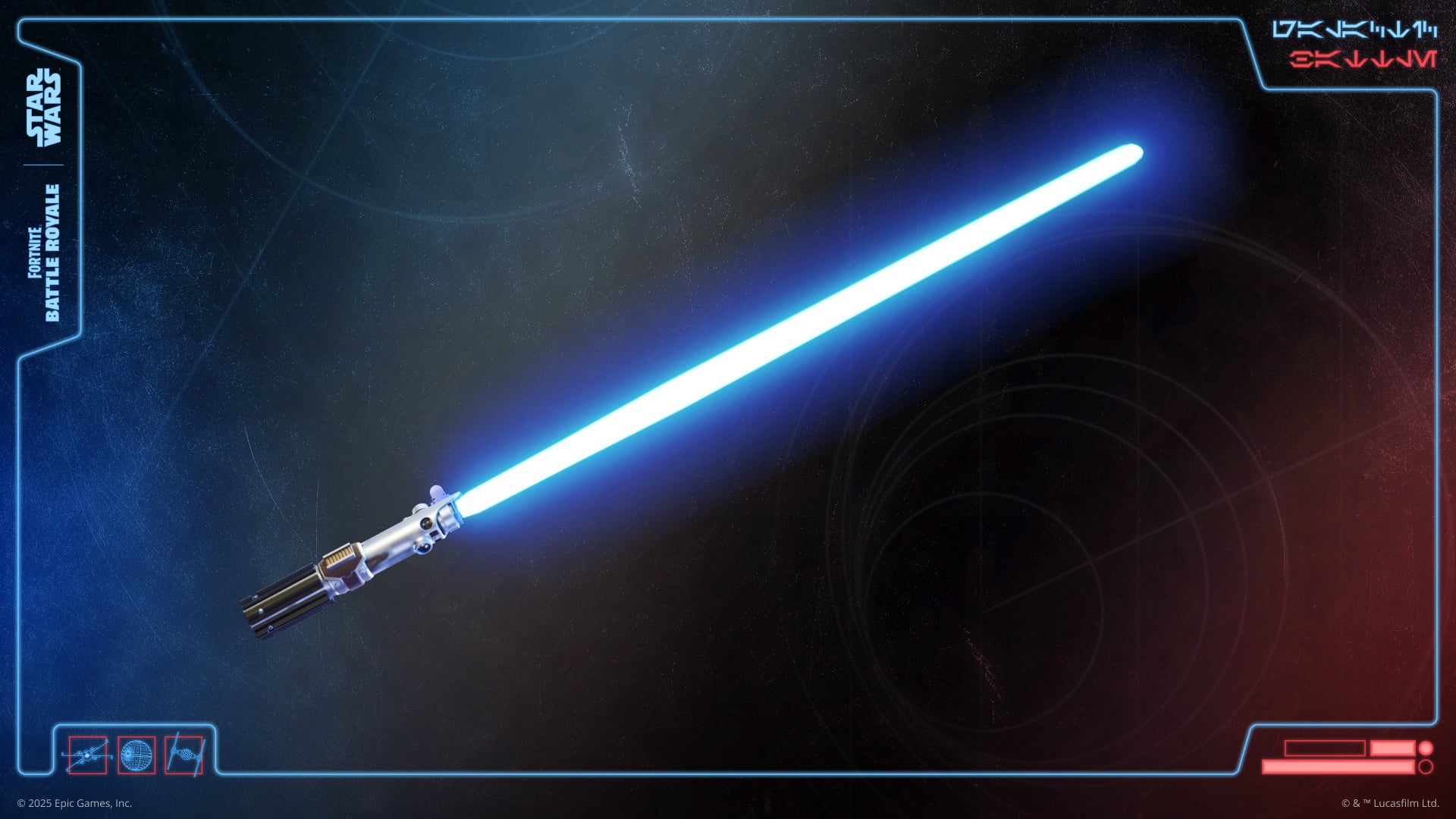 cover art featuring a lightsaber in Fortnite.