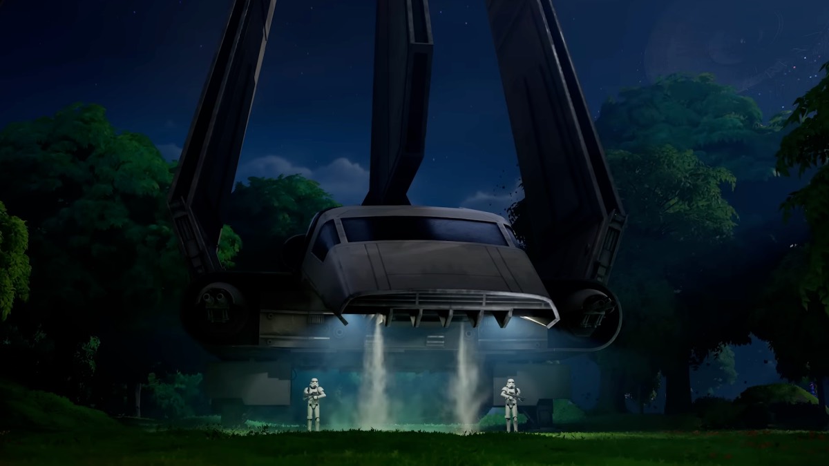 star wars starfighter landing on the island