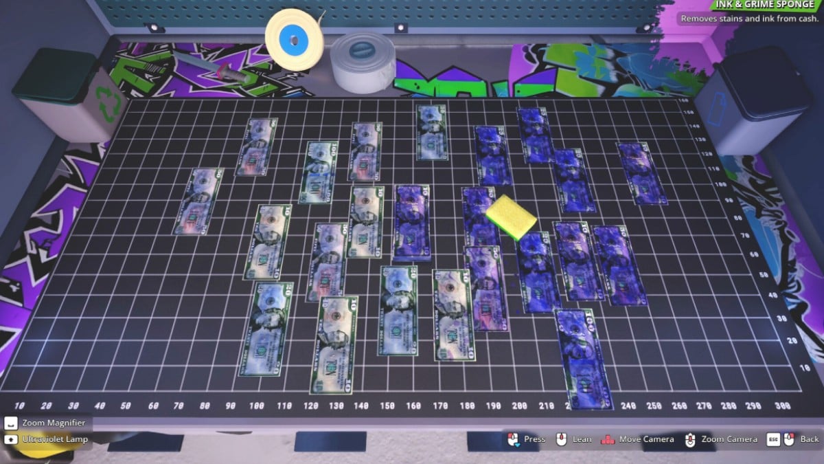 an image of cleaning inked cash in Cash Cleaner Simulator