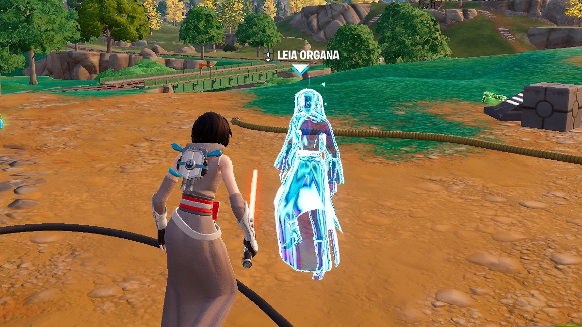 an image of Leia Organa walking up to a player in fortnite chapter 6 season 3