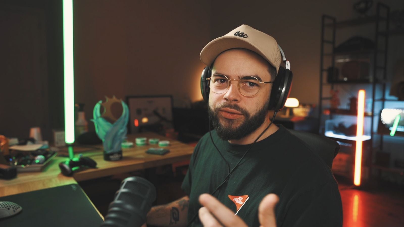 100 Thieves founder and streamer Nadeshot speaking during a Twitch stream.