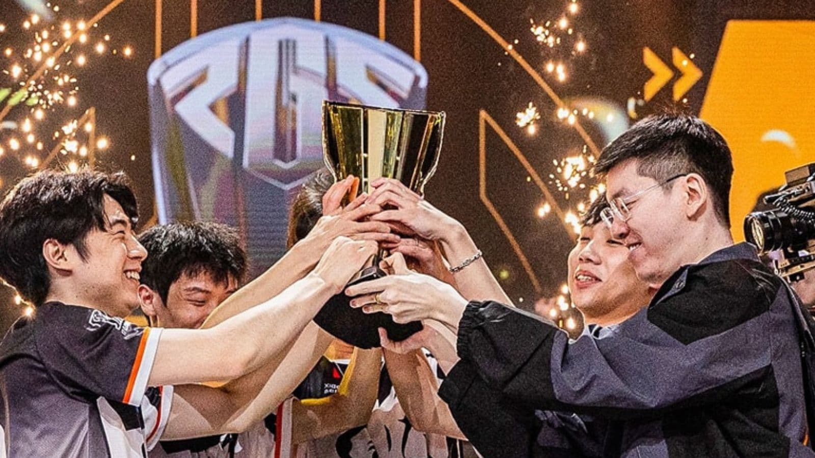 17Gaming lift the trophy after winning the PUBG Global Series (PGS) 7.