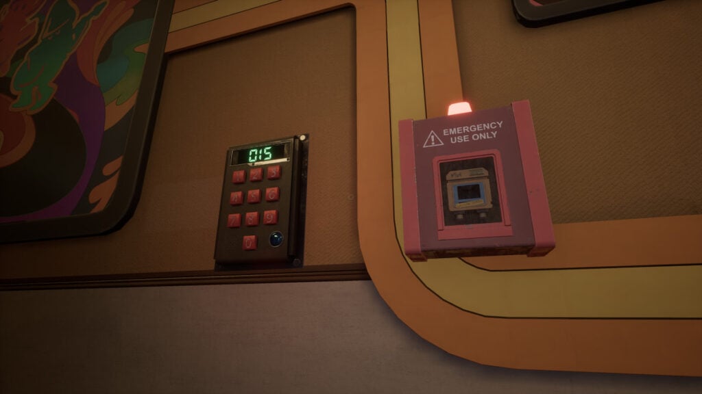 Picture showing a keypad with a locked cassete in Five Nights at Freddy’s: Secret of the Mimic.