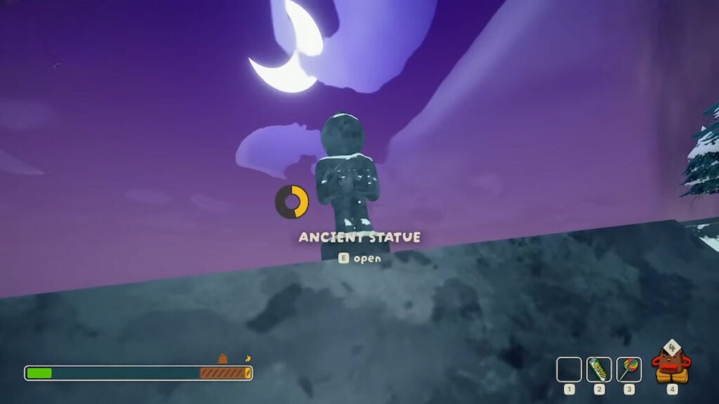 Picture showing the Faerie Lantern's Ancient Statue in PEAK.