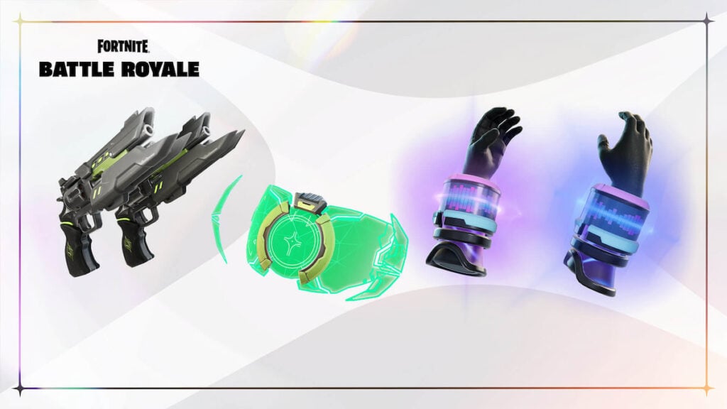 Picture showing hero items in Fortnite.