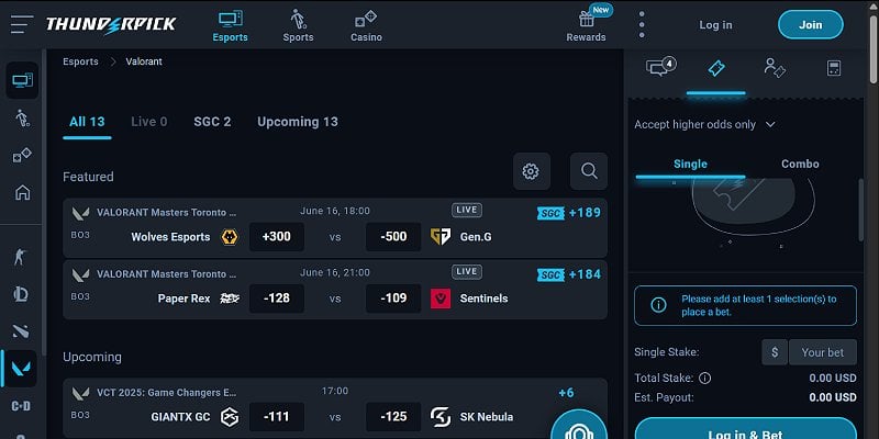 Thunderpick Sports US - Valorant