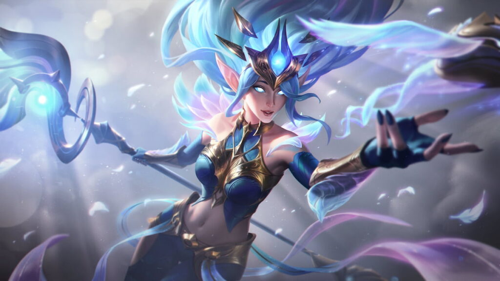 Picture showing Dawnbringer Janna in League of Legends.