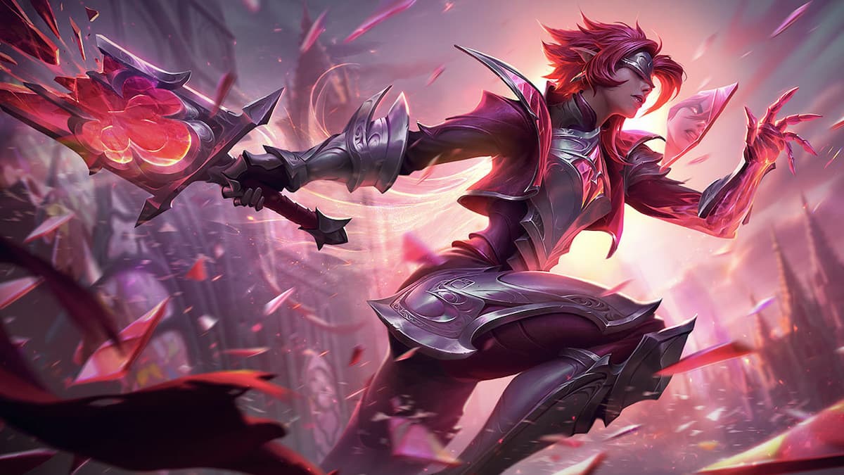 Picture showing Broken Covenant Riven skin in League of Legends.