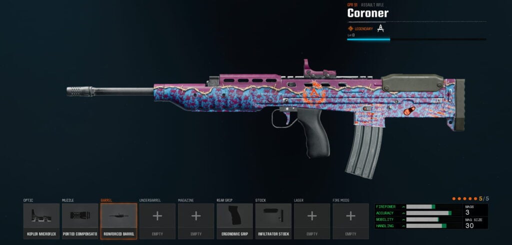 GPR 91 build, one of the best ranked loadouts in Black Ops 6 season 4.