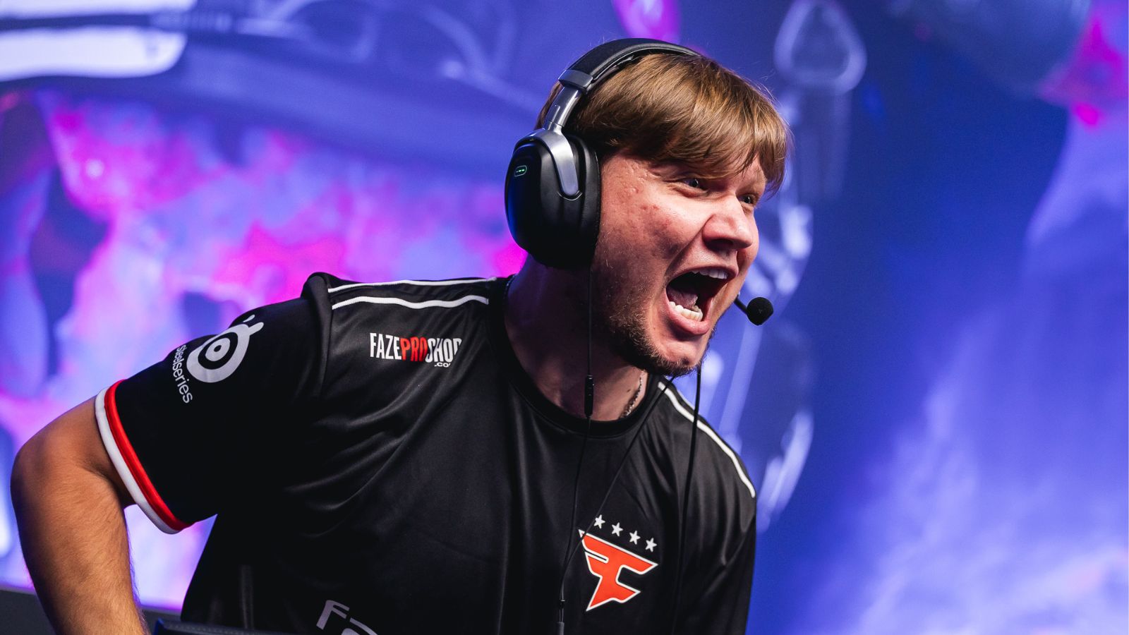 S1mple screams as FaZe Clan secures a victory at BLAST Austin Major 2025.