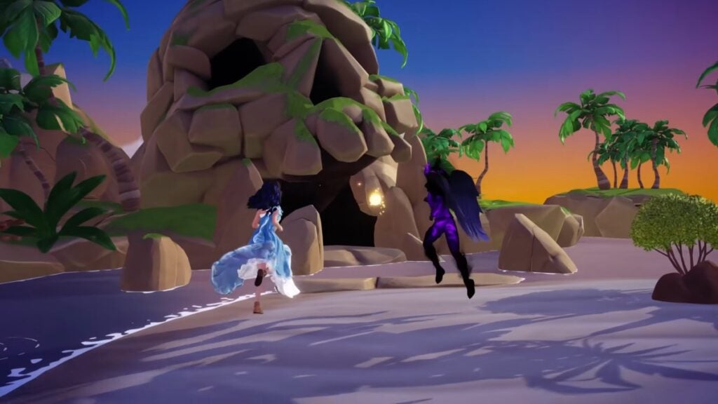 Player character and the Forgotten walking to Skull Rock