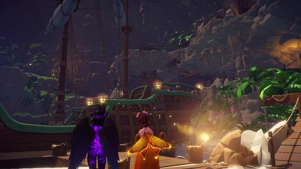 Player and Forgotten inside skull rock in DDV.