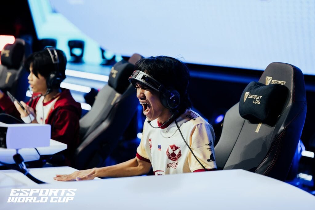 SRG's Kramm screams during a match at the MSC 2024 x Esports World Cup.