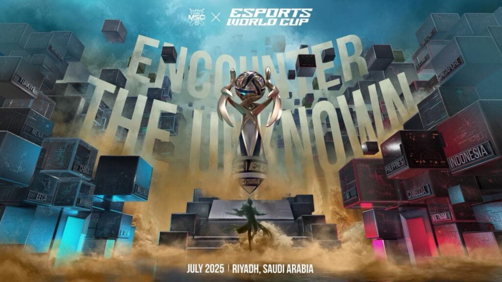 MSC 2025 x Esports World Cup key image showing the trophy.