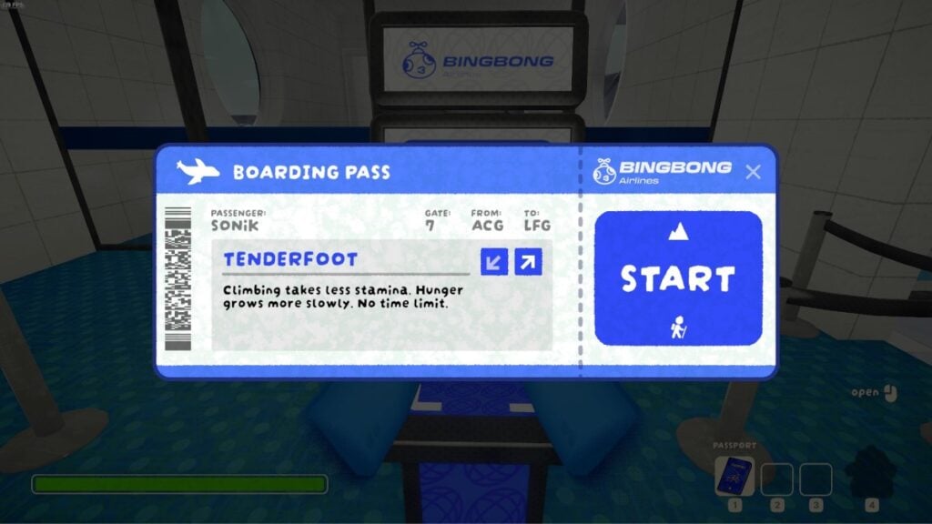 Tenderfoot difficulty in PEAK